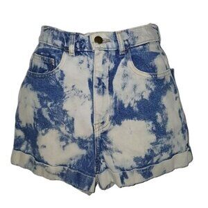 American Apparel Bleached y2k High Waist Denim Shorts